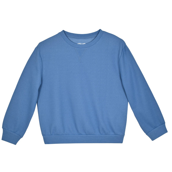 Boys 2-Piece Long-Sleeve Soft Textured Knit Pajama Shorts Set. - Sleep On It Kids