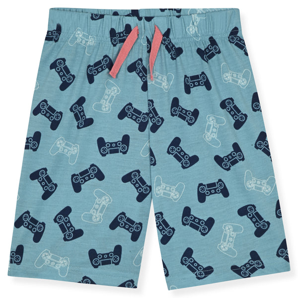 Sleep On It Boys 2-Piece Jersey Pajama Shorts Set - Gaming - Sleep On It Kids