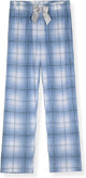 Sleep On It Girls 4-Piece Woven Flannel Plaid Pajama Sets - Gray, 7-8 - Sleep On It Kids