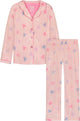 Sleep On It Girls Fleece 2-Piece Button-Front Coat Pajama Set - Pink Unicorn - Sleep On It Kids
