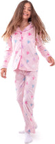 Sleep On It Girls Fleece 2-Piece Button-Front Coat Pajama Set - Pink Unicorn - Sleep On It Kids