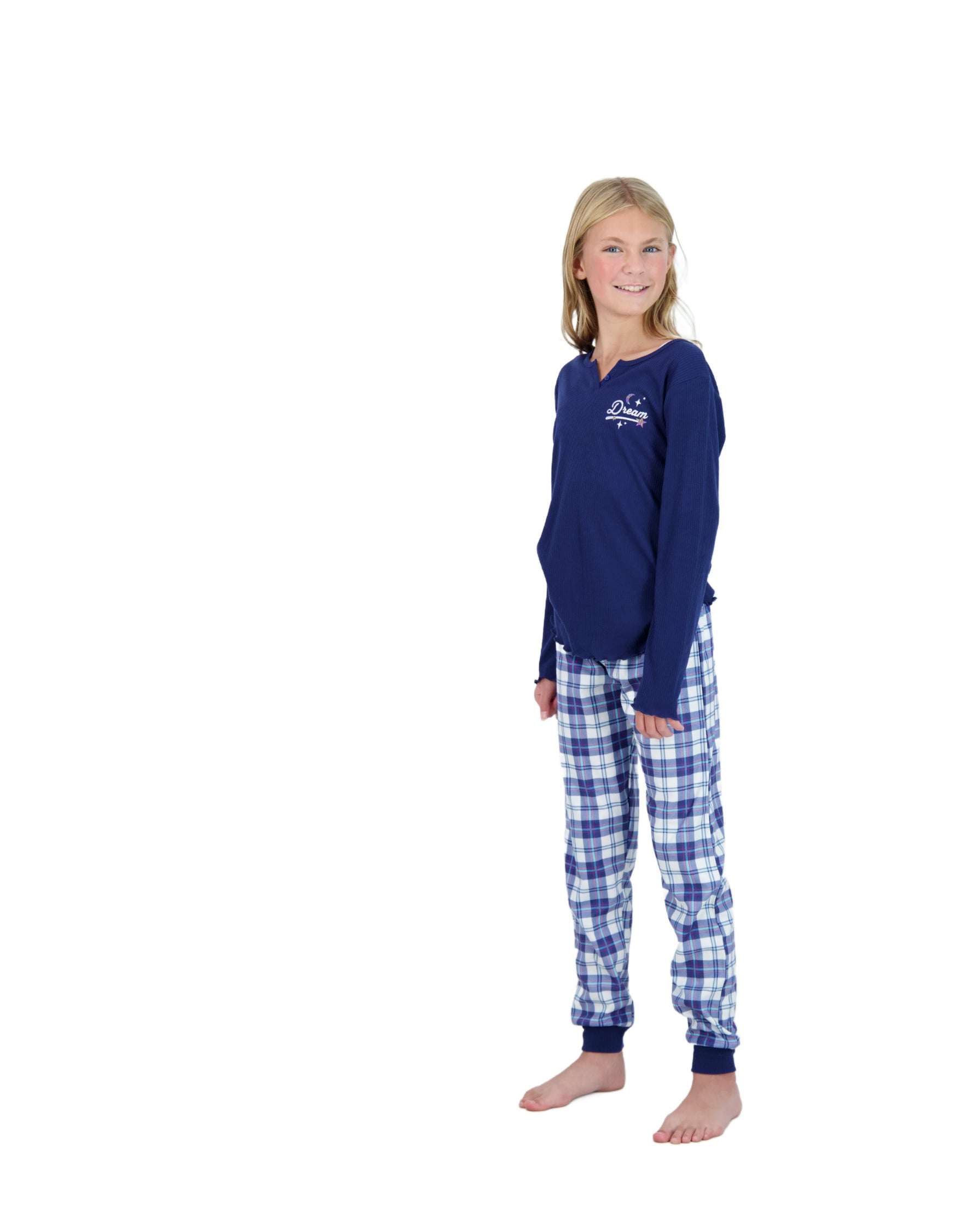 Sleep On It Girls 2-piece Fleece Pajama Sets- Plaid, Purple