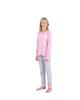 Girls 2-Piece Fleece Pajama Sets- Chill Vibes Only, Pink & Grey Pajama Set for Girls - Sleep On It Kids