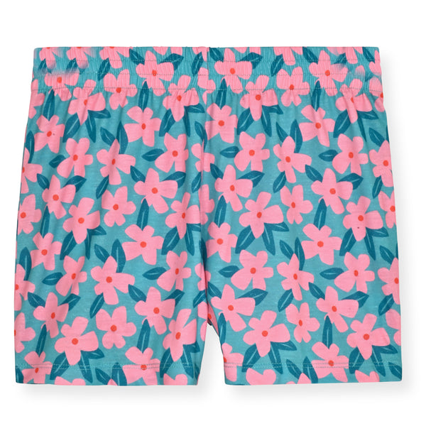 Girls 2-Piece Sleeveless Tank-Top Jersey Pajama Shorts Set with Hair Scrunchie - Dream On. - Sleep On It Kids