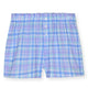 Girls 2-Piece Ribbed-Knit Tank Boxer Shorts Pajama Set with Hair Scrunchie- Plaid. - Sleep On It Kids