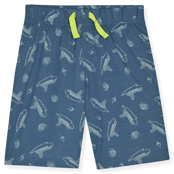 Sleep On It Boys 2-Piece Jersey Pajama Shorts Set - NASA - Sleep On It Kids