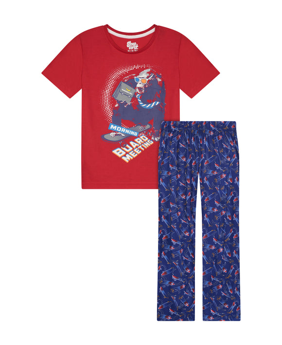 Boys Glow In The Dark Ape Skate 2-Piece Pajama Sleep Pants Set - Sleep On It Kids