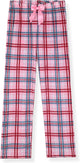 Sleep On It Girls 4-Piece Woven Flannel Plaid Pajama Sets - Pink and Blue - Sleep On It Kids