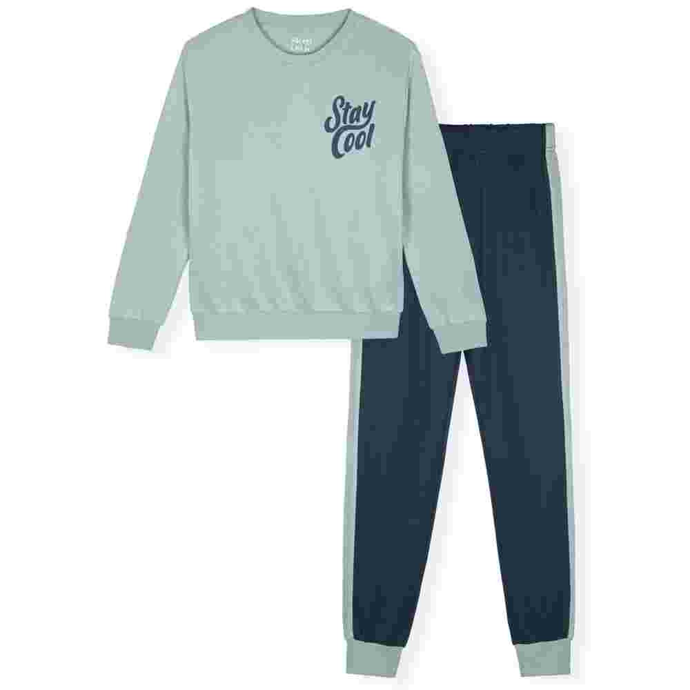 Sleep On It Boys 2-Piece Hacci Pajama Set – Long Sleeve Top and Jogger Pants - Stay Cool - Sleep On It Kids