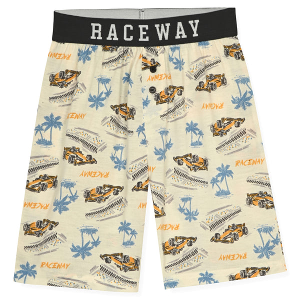 Sleep On It Boys 2-Piece Jersey Pajama Shorts Set - Racing - Sleep On It Kids