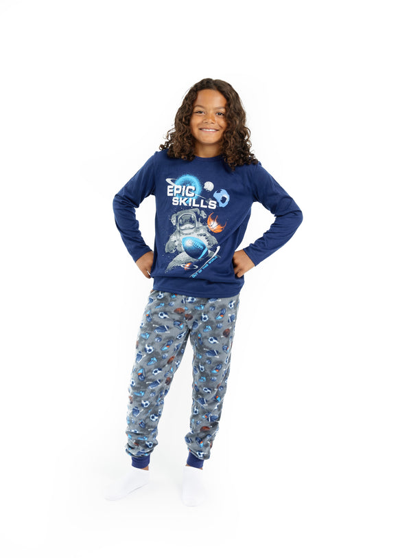 Boys Epic Sports Soft Fleece 2-Piece Pajama Sleep Set - Sleep On It Kids