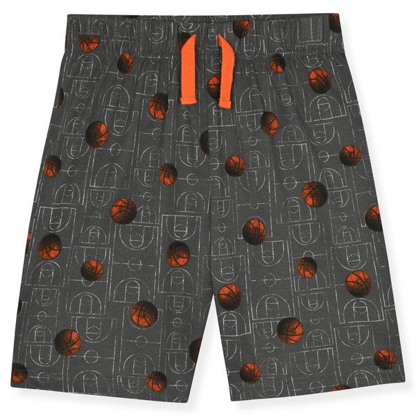 Sleep On It Boys 2-Piece Jersey Pajama Shorts Set - Basketball - Sleep On It Kids