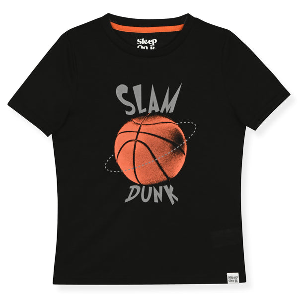 Sleep On It Boys 2-Piece Jersey Pajama Shorts Set - Basketball - Sleep On It Kids