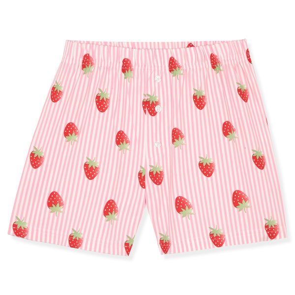 Sleep On It Girls Boxer Shorts PJ Set - Strawberry - Sleep On It Kids