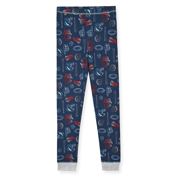 Sleep On It Boys Snuggle Jersey Tight Fit Set with Matching Socks - Navy, 4 - Sleep On It Kids
