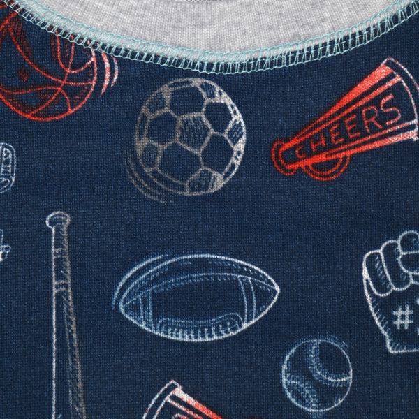Sleep On It Boys Snuggle Jersey Tight Fit Set with Matching Socks - Navy, 4 - Sleep On It Kids