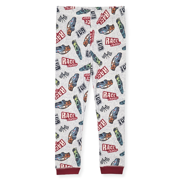 Sleep On It Boys Snuggle Jersey Tight Fit Set with Matching Socks - Gray, 4 - Sleep On It Kids