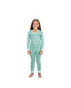 Girls 2-Piece Super Soft Jersey Snug-Fit Pajama Set- Floral, Turquoise & White Pajama Set for Toddlers and Girls - Sleep On It Kids