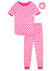 Girls 2-Piece Super Soft Jersey Snug Fit Pajama Set- Checks. - Sleep On It Kids