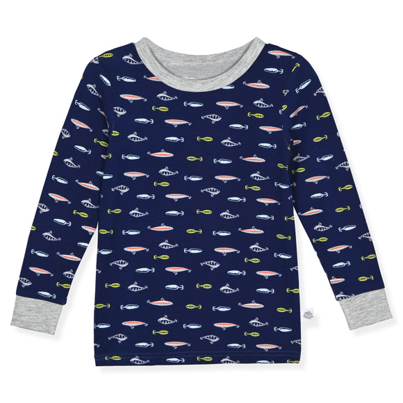 Sleep On It Boys 4PC Bamboo Snug Fit Pajama Sets ,Blue - Sleep On It Kids