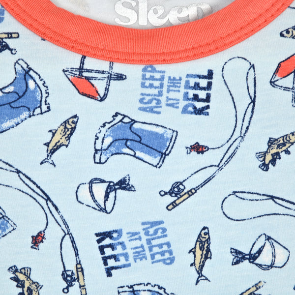 Sleep On It Boys 4PC Bamboo Snug Fit Pajama Sets ,Blue - Sleep On It Kids