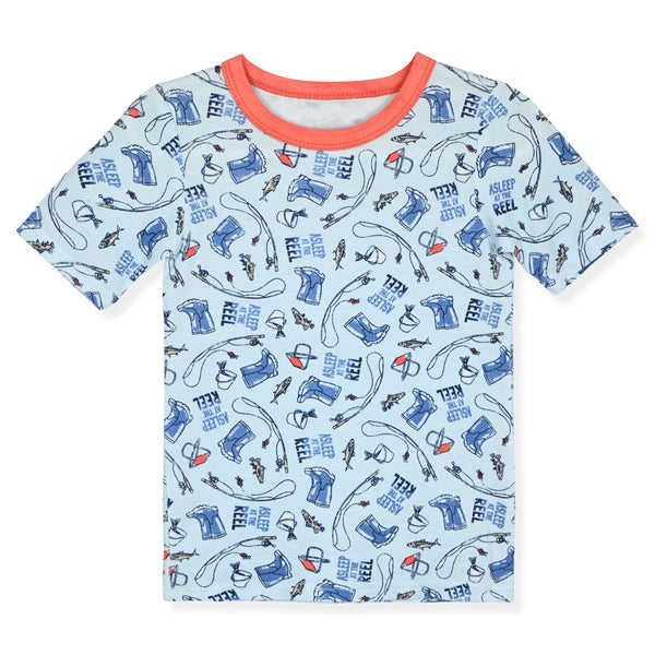 Sleep On It Boys 4PC Bamboo Snug Fit Pajama Sets ,Blue - Sleep On It Kids