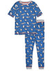 Boys 2- Piece Super Soft Jersey Snug Fit Pajama Set- Sharks. - Sleep On It Kids