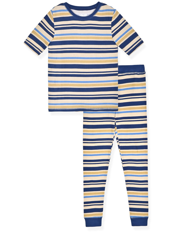 Boys 2- Piece Super Soft Jersey Snug Fit Pajama Set- Stripes. - Sleep On It Kids
