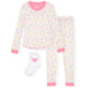 Sleep On It Girls Snuggle Jersey Tight Fit Set - White - Sleep On It Kids
