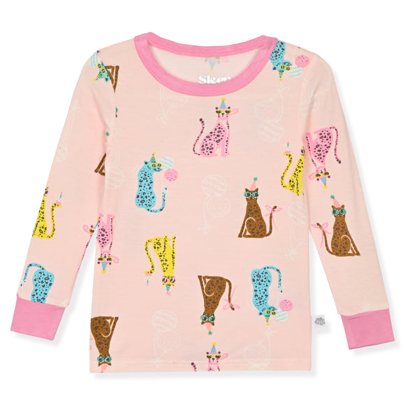 Sleep On It Girls 4Pc Bamboo Snug Fit Pajama Sets, Pink - Sleep On It Kids