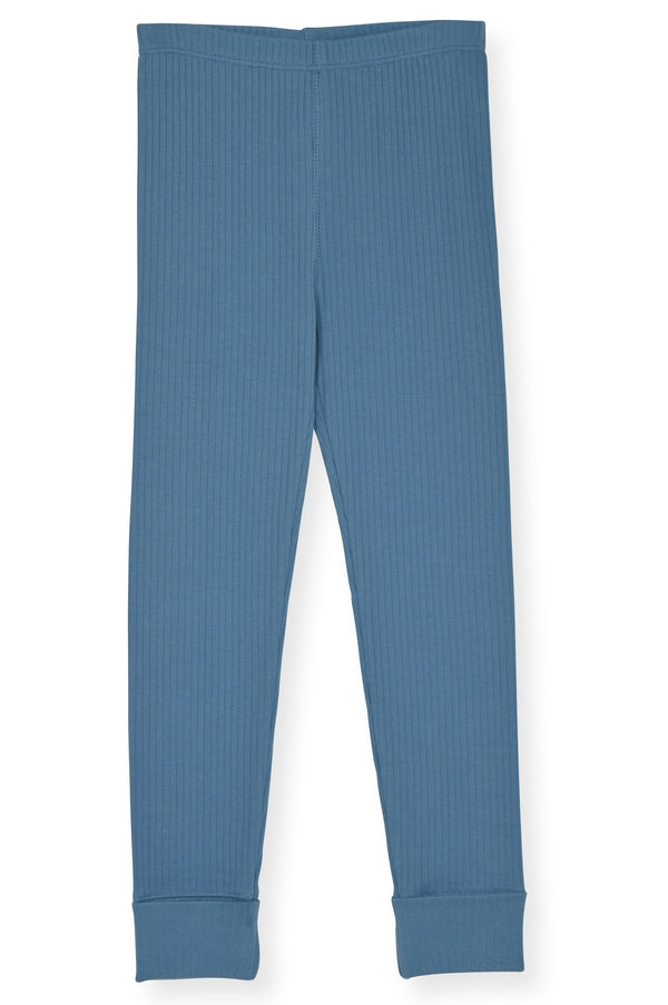 4-Piece 100% Organic Cotton Rib Knit Pajama Sets for Boys & Girls, Blue & Green - Sleep On It Kids