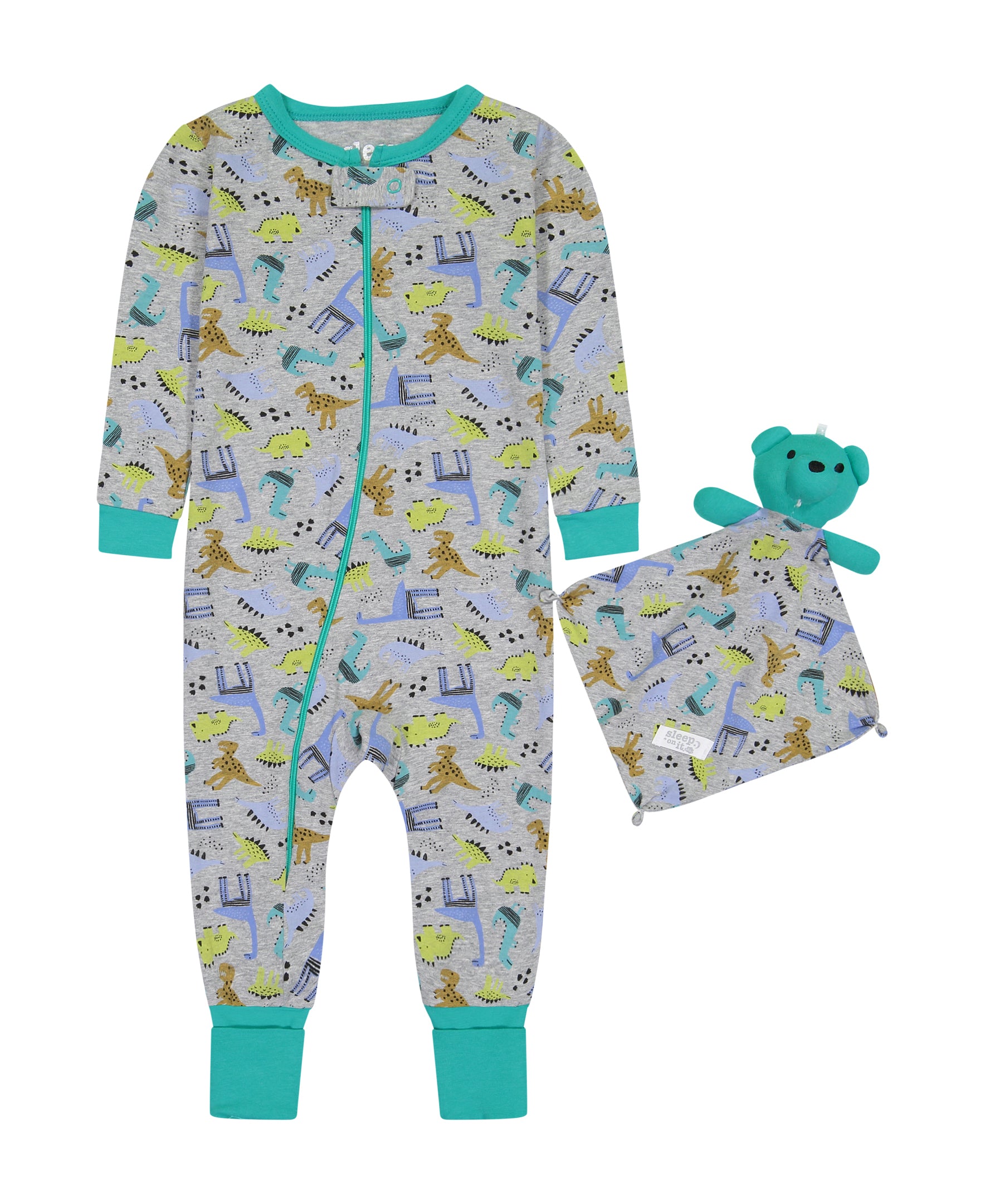 Infant Boys Little Dino Zip-Front Coverall Pajama – Sleep On It Kids