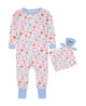 Infant Girls Scribble Hearts Zip-Front Coverall Pajama - Sleep On It Kids
