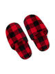 Boys Red Buffalo Plaid Plush Fleece Shawl Collar Robe with Matching Slippers - Sleep On It Kids