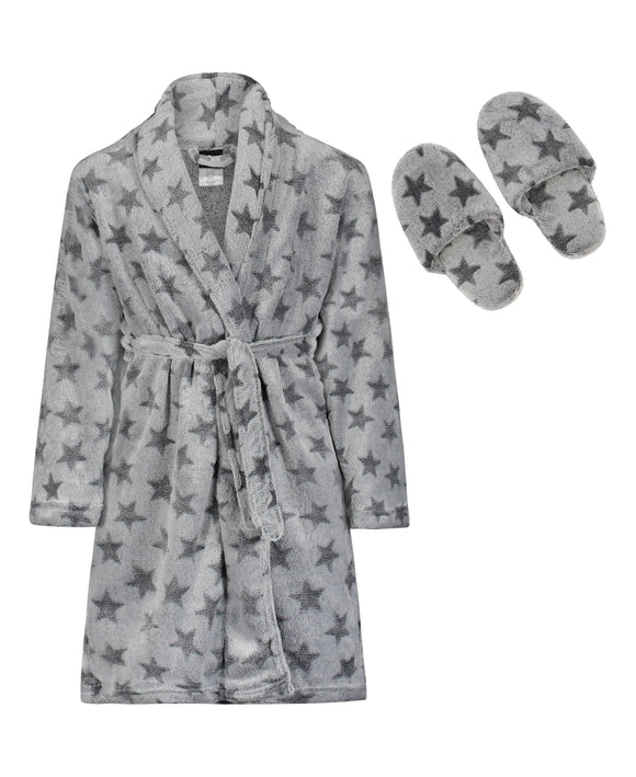 Boys Star Robe With Matching Slippers - Sleep On It Kids