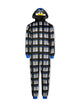 Boys Cool Penguin Zip-Up Hooded Sleeper Pajama with Built Up 3D Character Hood - Sleep On It Kids