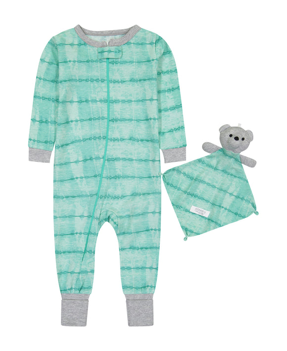 Infant Boys Tie Dye Zip-Front Coverall Pajama - Sleep On It Kids