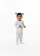 Infant/Toddler Girls Tie-Dye Pastels Snug Fit 2-Piece Pajama Sleep Set With Matching Socks - Sleep On It Kids