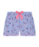 Girls Pinstripe Blossom 2-Piece Coat Pajama Sleep Set With Matching Scrunchie - Sleep On It Kids