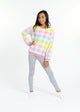 Girls Rainbow Checkerboard Plush Fleece 2-Piece Legging Pajama Sleep Set - Sleep On It Kids