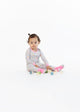 Infant/Toddler Girls Ditsy Daisy Snug Fit 2-PiecePajama Sleep Set With Matching Socks - Sleep On It Kids