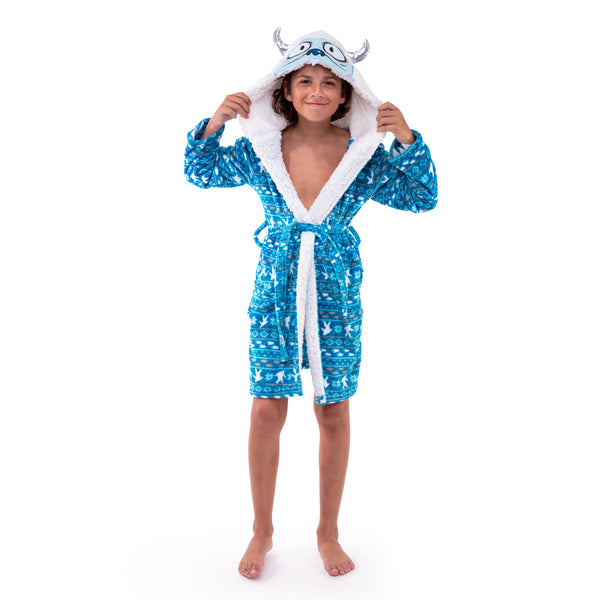 Boys Bigfoot Flannel Fleece Robe - Sleep On It Kids