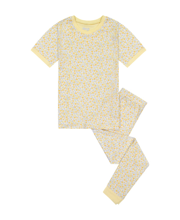 Girls Buttercup Blossom Snug Fit 2-Piece Pajama Sleep Set - Sleep On It Kids