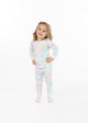 Infant/Toddler Girls Tie-Dye Pastels Snug Fit 2-Piece Pajama Sleep Set With Matching Socks - Sleep On It Kids