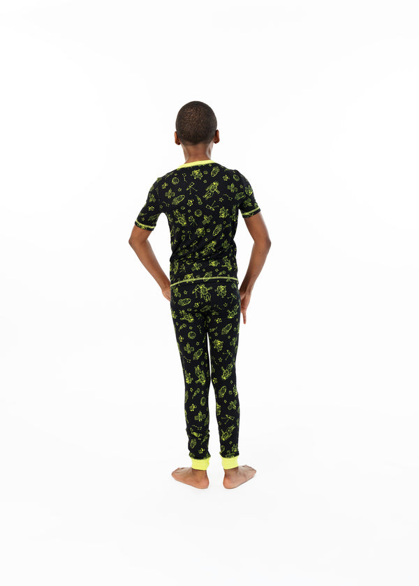Boys Space Man Super Soft Snug Fit 2-Piece Pajama Sleep Set - Sleep On It Kids
