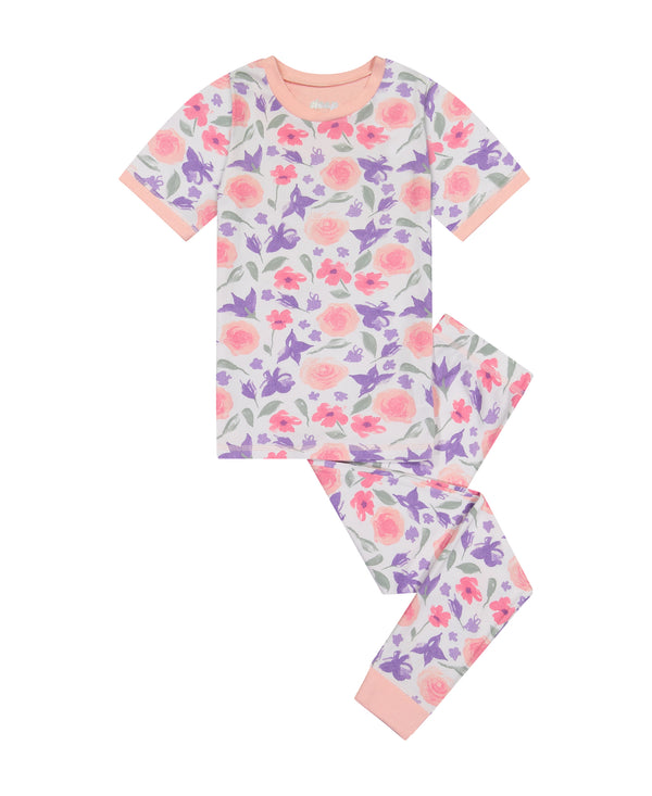 Girls Country Blooms Snug Fit 2-Piece Pajama Sleep Set - Sleep On It Kids