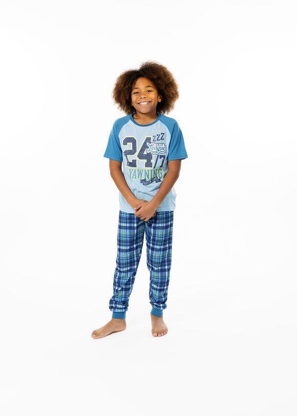 Boys 24/7 Yawning 2-Piece Pajama Sleep Pants Set - Sleep On It Kids