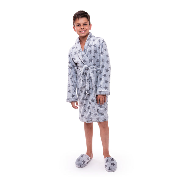 Boys Star Robe With Matching Slippers - Sleep On It Kids