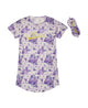 Girls Magic Florals Pajama Sleep Shirt With Matching Sleep Mask - Sleep On It Kids