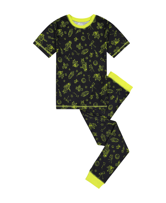 Boys Space Man Super Soft Snug Fit 2-Piece Pajama Sleep Set - Sleep On It Kids